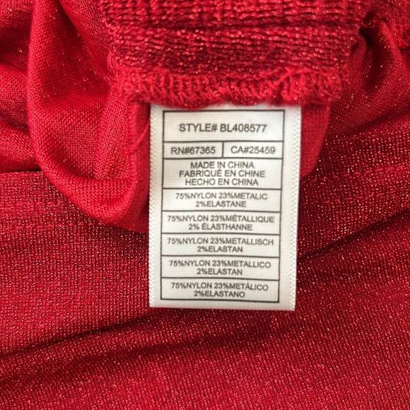 NWT BB Dakota X Steve Madden Crush Bodycon Sheath Red Long Sleeve Dress - Picture 8 of 8